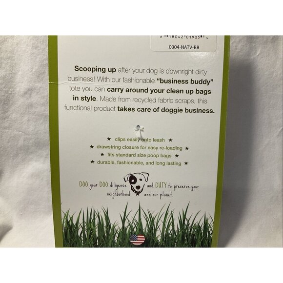 Jax & Bones Drawstring Faux Leather Hands Free Dog Poop Bag Holder Pet Accessory - Picture 7 of 7